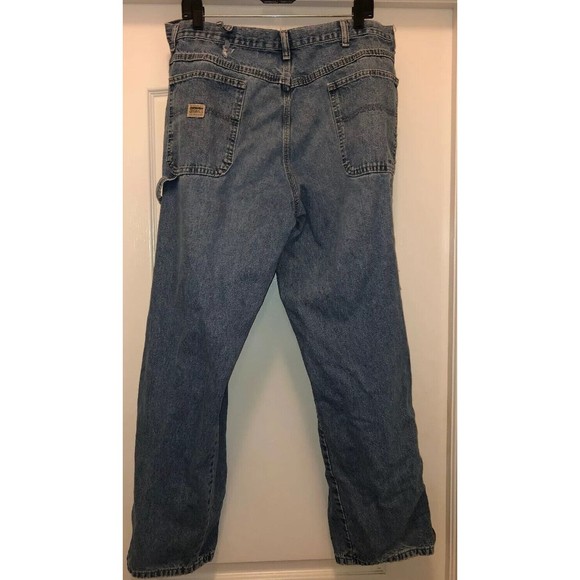 Wranglers originals Jeans 100% Cotton Mens 36x32 94OR0SV Carpenters blue denim - Picture 5 of 12